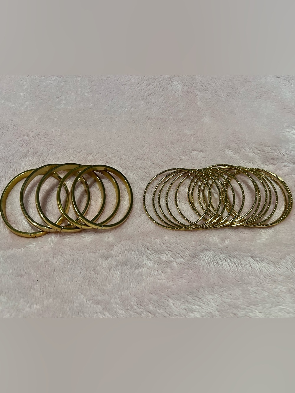 Set of 18 Gold Bangle Bracelets